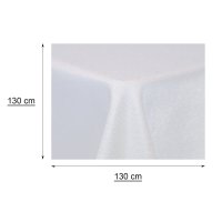 Tischdecke fleckenabweisend 130x130 cm quadratisch Leinenoptik Lotuseffekt beschichtet abwaschbar