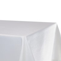 Tischdecke fleckenabweisend Weiß 130x130 cm quadratisch Leinenoptik Lotuseffekt beschichtet abwaschbar