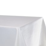 Tischdecke fleckenabweisend Weiß 130x130 cm quadratisch Leinenoptik Lotuseffekt beschichtet abwaschbar