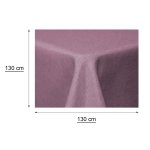 Tischdecke fleckenabweisend Flieder 130x130 cm quadratisch Leinenoptik Lotuseffekt beschichtet abwaschbar