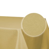 Tischdecke 130x130 cm gelb Leinenoptik wasserabweisend beschichtet Mitteldecke