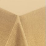 Tischdecke fleckenabweisend Sand Beige 130x130 cm quadratisch Leinenoptik Lotuseffekt beschichtet abwaschbar