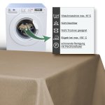 Tischdecke fleckenabweisend Altrosa 130x130 cm quadratisch Leinenoptik Lotuseffekt beschichtet abwaschbar