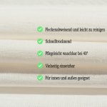 Tischdecke fleckenabweisend Altrosa 130x130 cm quadratisch Leinenoptik Lotuseffekt beschichtet abwaschbar