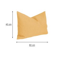 Kissenbezug 40x60 cm gelb Struktur Leinenoptik Kissenh&uuml;lle f&uuml;r Dekokissen