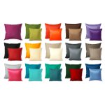 Kissenh&uuml;lle Wildseide Optik uni 50x50 cm t&uuml;rkis hell
