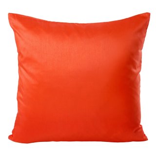 Kissenh&uuml;lle Wildseide Optik uni 60x60 cm orange dunkel