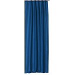 Vorhang blau dunkel Kr&auml;uselband halbtransparent Wildseiden Optik 140x245 cm