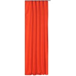 Vorhang orange dunkel Kr&auml;uselband halbtransparent Wildseiden Optik 140x245 cm