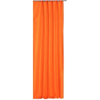 Vorhang orange hell Kr&auml;uselband halbtransparent Wildseiden Optik 140x245 cm