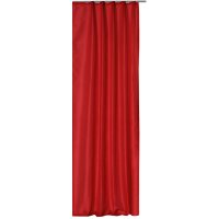 Vorhang rot Kr&auml;uselband halbtransparent Wildseiden Optik 140x245 cm