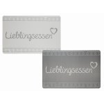 Platzset abwischbar 43x28 cm Platzdeckchen Tischset Lieblingsessen Polypropylen