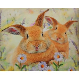 Kissenbezug 40x40 ostern Kissenhülle cremeweiß beige Applikation Hase, 9,95 €