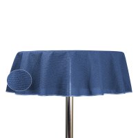 PVC Garten Tischdecke 140 cm rund blau wetterbeständig Gartentischdecke abwischbar