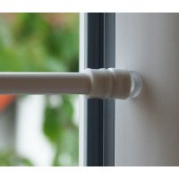 Klemmstange weiß 40-60 cm ausdrehbar Gardinenstange ohne Bohren für Tür Fenster Gardinen