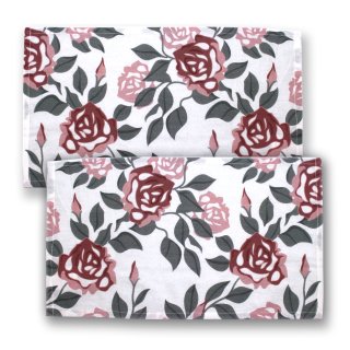 Tischset Baumwolle 2er Set Platzdeckchen 35x50 cm Blumenmuster Untersetzer Landhaus