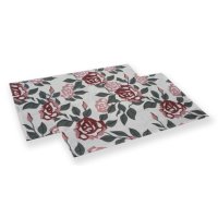 Tischset Baumwolle 2er Set Platzdeckchen 35x50 cm Blumenmuster Untersetzer Landhaus