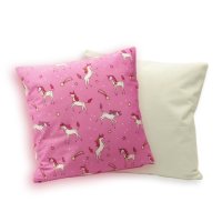 Kissenbezug 40x40 cm rosa Einhorn Kinderkissen Kissenhülle Kopfkissenbezug Kinder