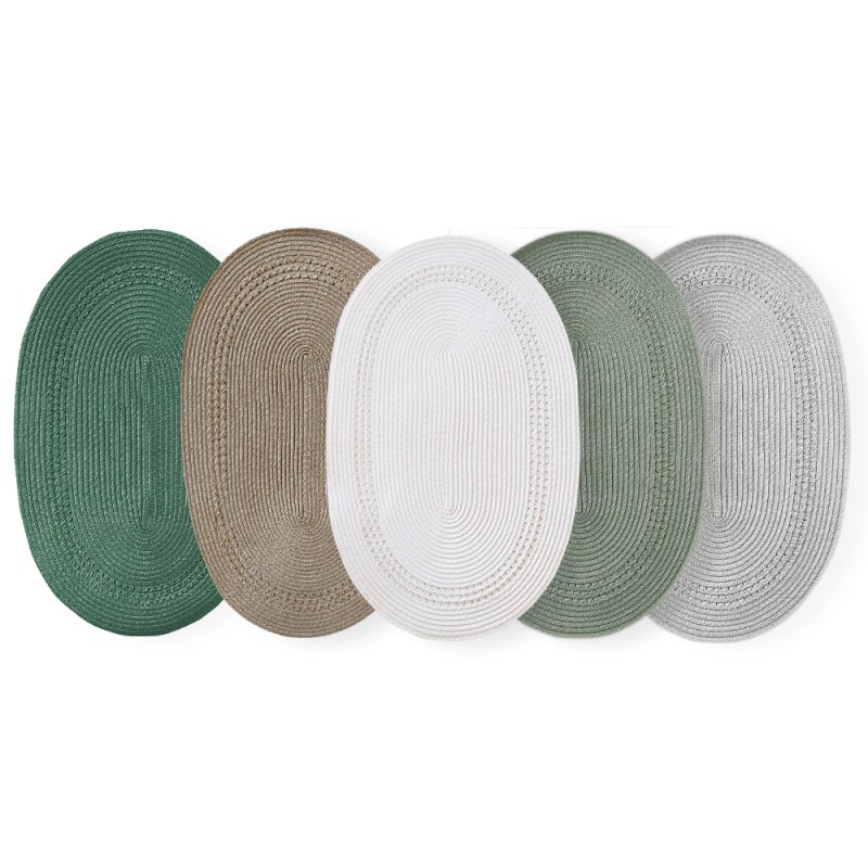 Tischset abwischbar oval 30 x 45 cm Platzset Bast Platzdeckchen Tisch, 5,95 €