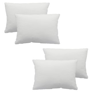 Kopfkissen 4er Pack Füllkissen 40 x 60 cm Polyester Kissen Sofakissen Innenkissen Couchkissen Dekokissen Inlett