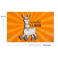 Tischset Platzset lustige Lama Platzdeckchen Malunterlage Platzmatte 4 Motive Eßunterlage