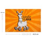 Tischset Platzset lustige Lama Platzdeckchen Malunterlage Platzmatte 4 Motive Eßunterlage