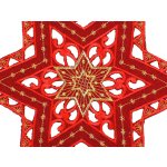 Sterne Weihnachten Deckchen Advent 30 cm rot gold bestickt Untersetzer Mitteldecke