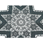 Sterne Weihnachten Deckchen Advent 85 cm anthrazit silber bestickt Untersetzer Mitteldecke