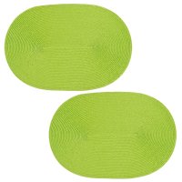 Platzset 2er Set Anis oval ca. 45x30 cm Platzdeckchen...