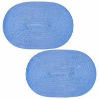 Platzset 2er Set Bleu oval ca. 45x30 cm Platzdeckchen...