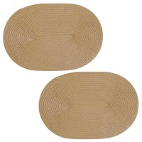 Platzset 2er Set Caramel oval ca. 45x30 cm Platzdeckchen...