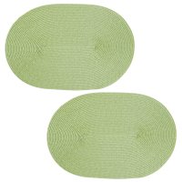 Platzset 2er Set Pistazie oval ca. 45x30 cm Platzdeckchen...