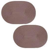 Platzset 2er Set Schoko oval ca. 45x30 cm Platzdeckchen...