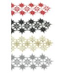 Tischläufer Sterne 20x160 cm Tischband mit Glitzer bestickt Weihnachten