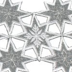 Tischläufer silber Sterne 20x160 cm Tischband mit Glitzer bestickt Weihnachten
