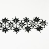 Tischl&auml;ufer anthrazit Sterne 20x160 cm Tischband mit...