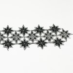 Tischläufer anthrazit Sterne 20x160 cm Tischband mit Glitzer bestickt Weihnachten