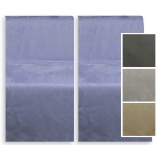 Sofal&auml;ufer blau ca. 50x200 cm Bettl&auml;ufer 2er Set Wildleder Optik Tischl&auml;ufer