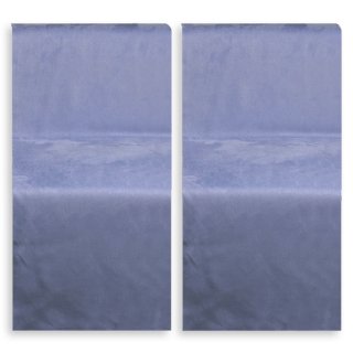 2er Set Tischl&auml;ufer blau 50x200 cm Bettl&auml;ufer Wildleder Optik Sofal&auml;ufer