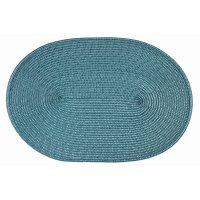 Platzset Polypro Petrol oval ca. 45x30 cm Platzdeckchen...