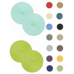 Tischset 2er Set Rot rund 35 cm Ø Platzset abwaschbar Platzdeckchen