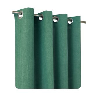 Vorhang 140x245 cm dunkelgruen Ösen blickdicht Struktur Leinenoptik u, 18,95 €