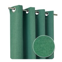 Vorhang 140x245 cm dunkelgruen Ösen blickdicht Struktur Leinenoptik u, 18,95 €