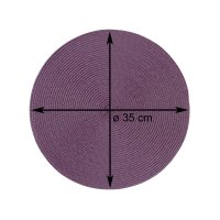 Tischset 4er Set rund 35 cm Ø Platzset abwaschbar Platzdeckchen geflochtene Optik