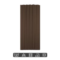 Verdunklungsgardine braun 135x175 Kräuselband Vorhang blickdicht Blackout Gardine
