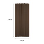 Verdunklungsgardine braun 135x175 Kräuselband Vorhang blickdicht Blackout Gardine