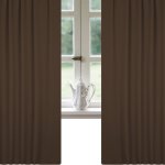 Verdunklungsgardine braun 135x175 Kräuselband Vorhang blickdicht Blackout Gardine