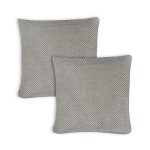 Kissenbezug 80x80 cm taupe Kissenhülle 3D Waben Kissen Chenille Webstruktur