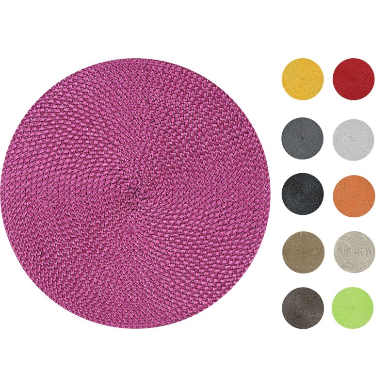 Tischset rund 38 cm Ø Basket Platzset abwaschbar Platzdeckchen gefloc, 5,95 €