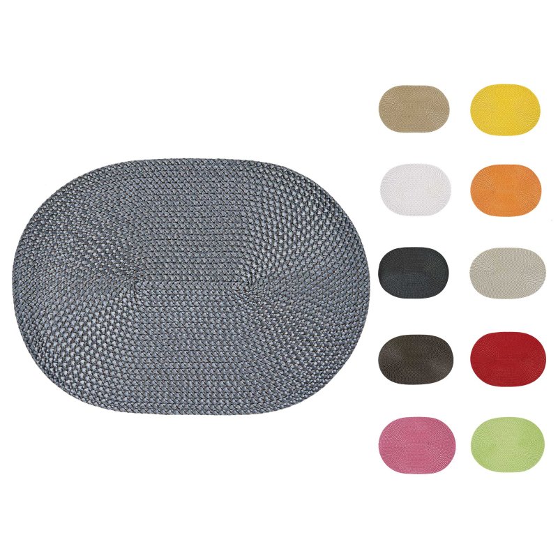 Tischset oval 33x45 cm Basket Platzset abwaschbar Platzdeckchen geflo, 6,90 €